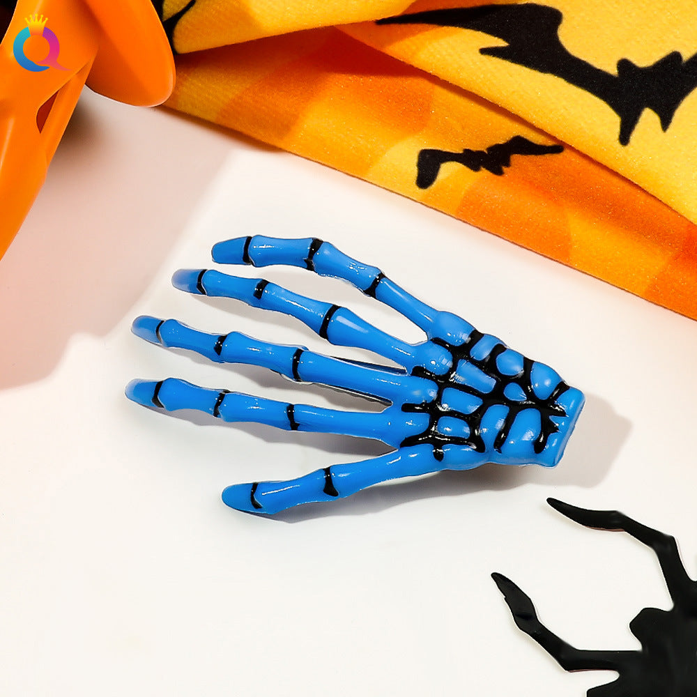 Wholesale Halloween Horror Ghost Claw Skeleton Hand Side Hair Clips